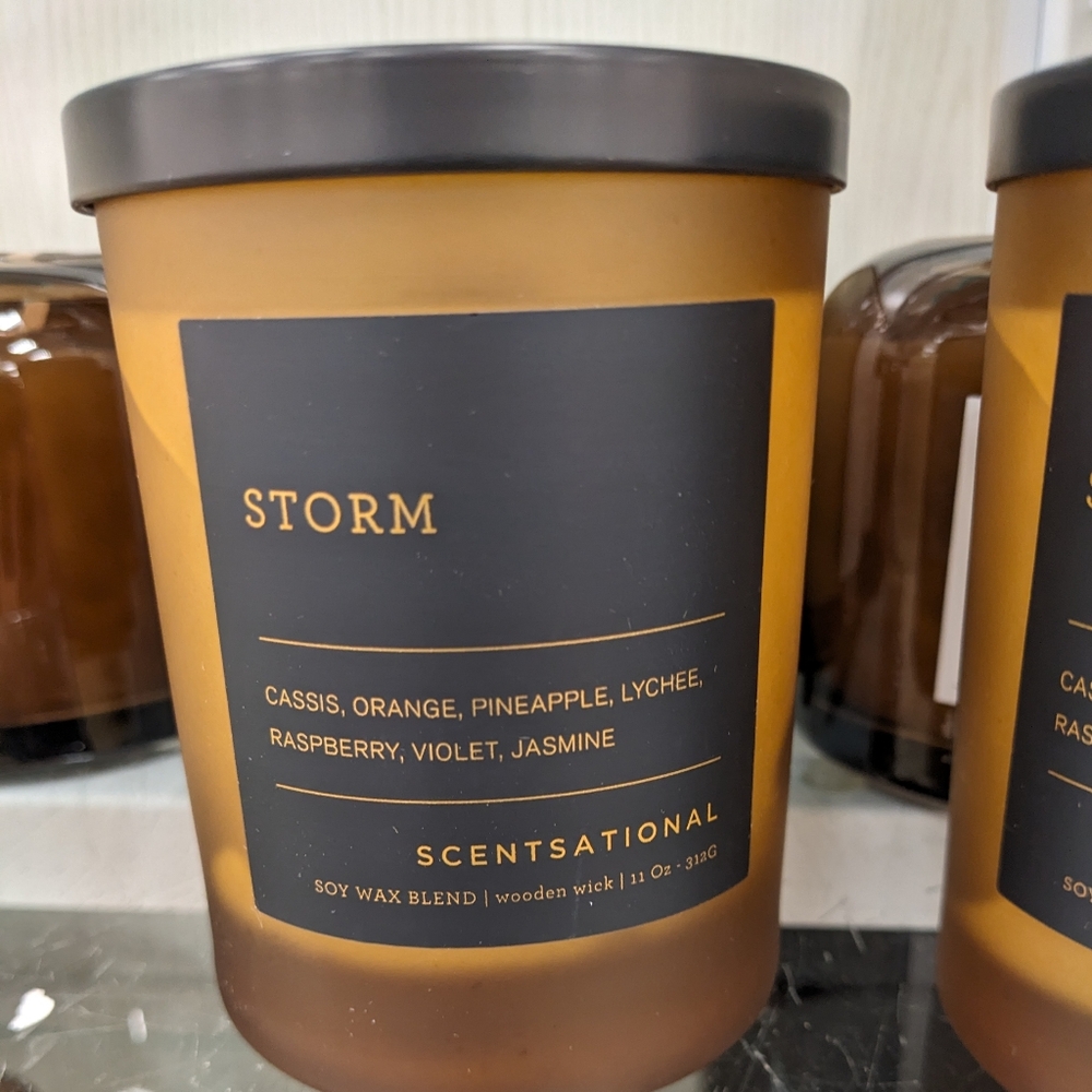 Storm Scented Candle - Orange and Black